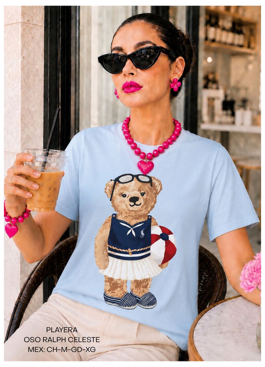 PLAYERA OSO RALPH CELESTE