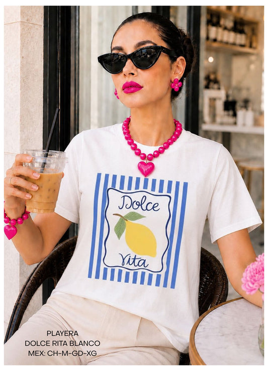 PLAYERA DOLCE RITA BLANCO