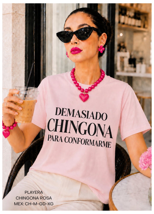 PLAYERA CHINGONA ROSA