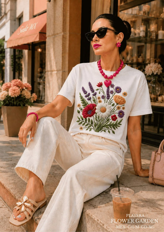 PLAYERA FLOWER GARDEN