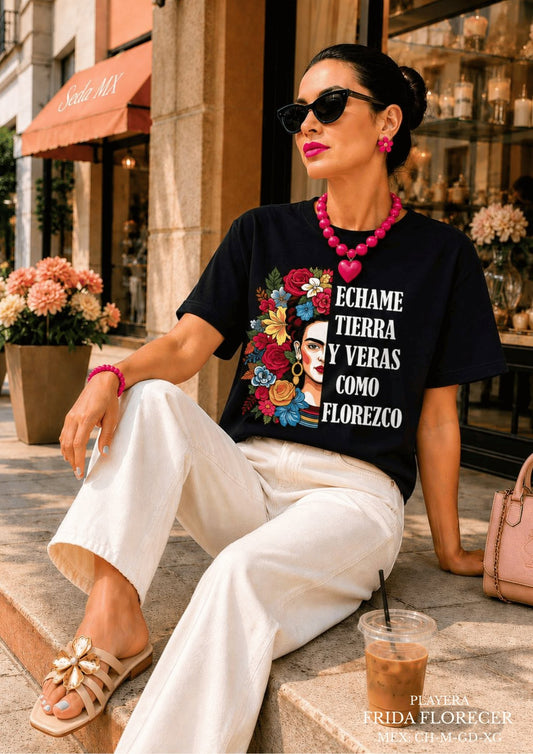 PLAYERA FRIDA FLORECER