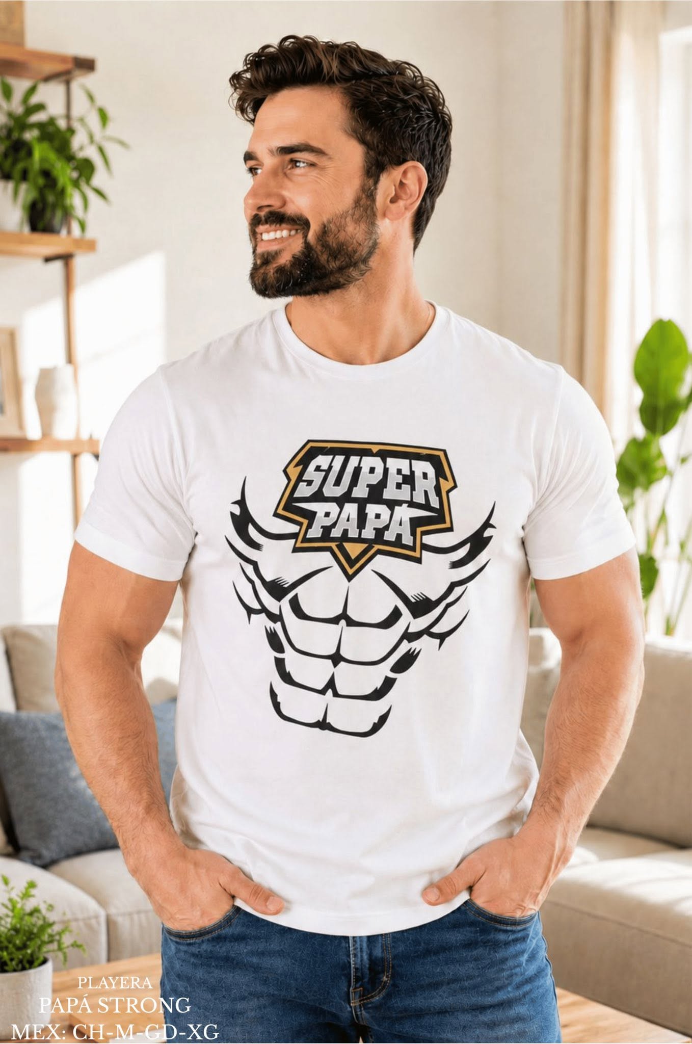PLAYERA PAPA STRONG