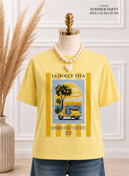 PLAYERA SUMMER PARTY CANARIO