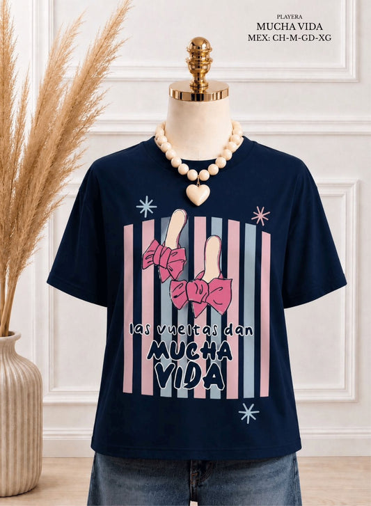 PLAYERA MUCHA VIDA MARINO
