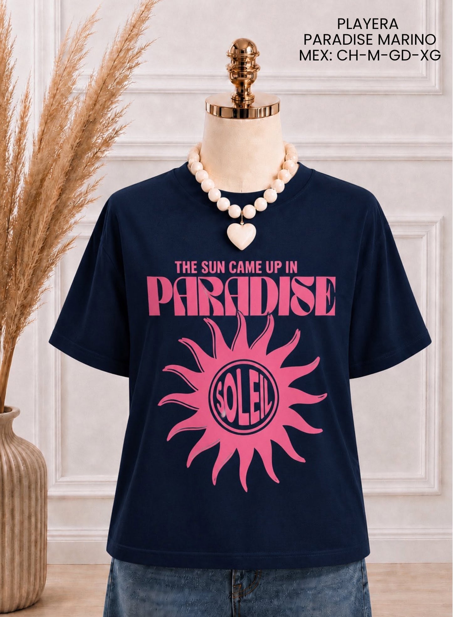 PLAYERA PARADISE MARINO
