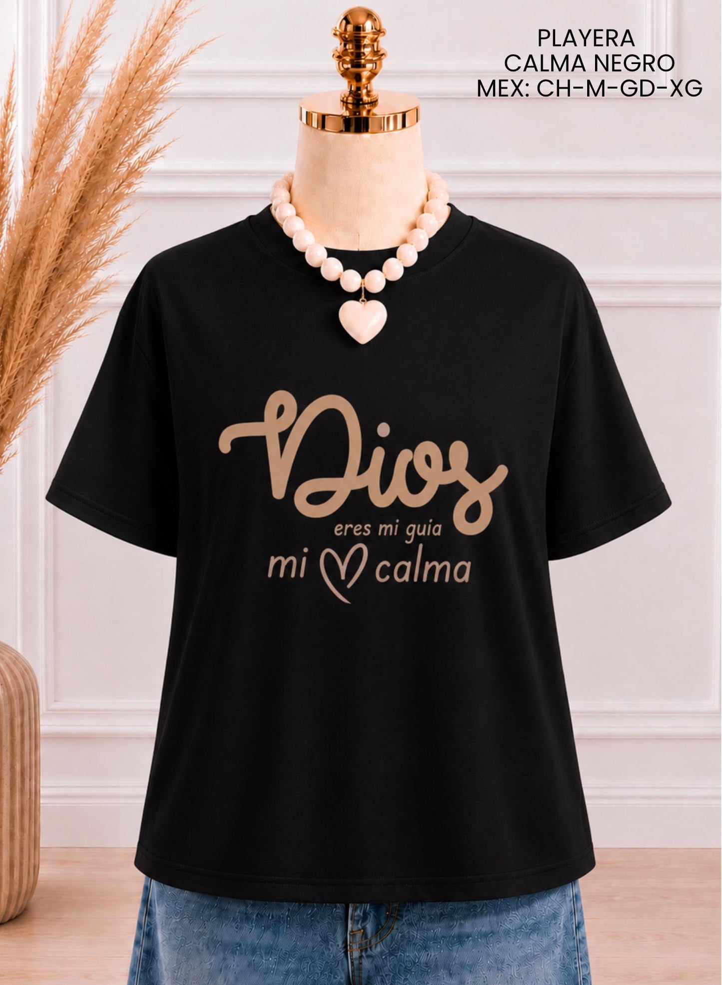 PLAYERA CALMA NEGRO