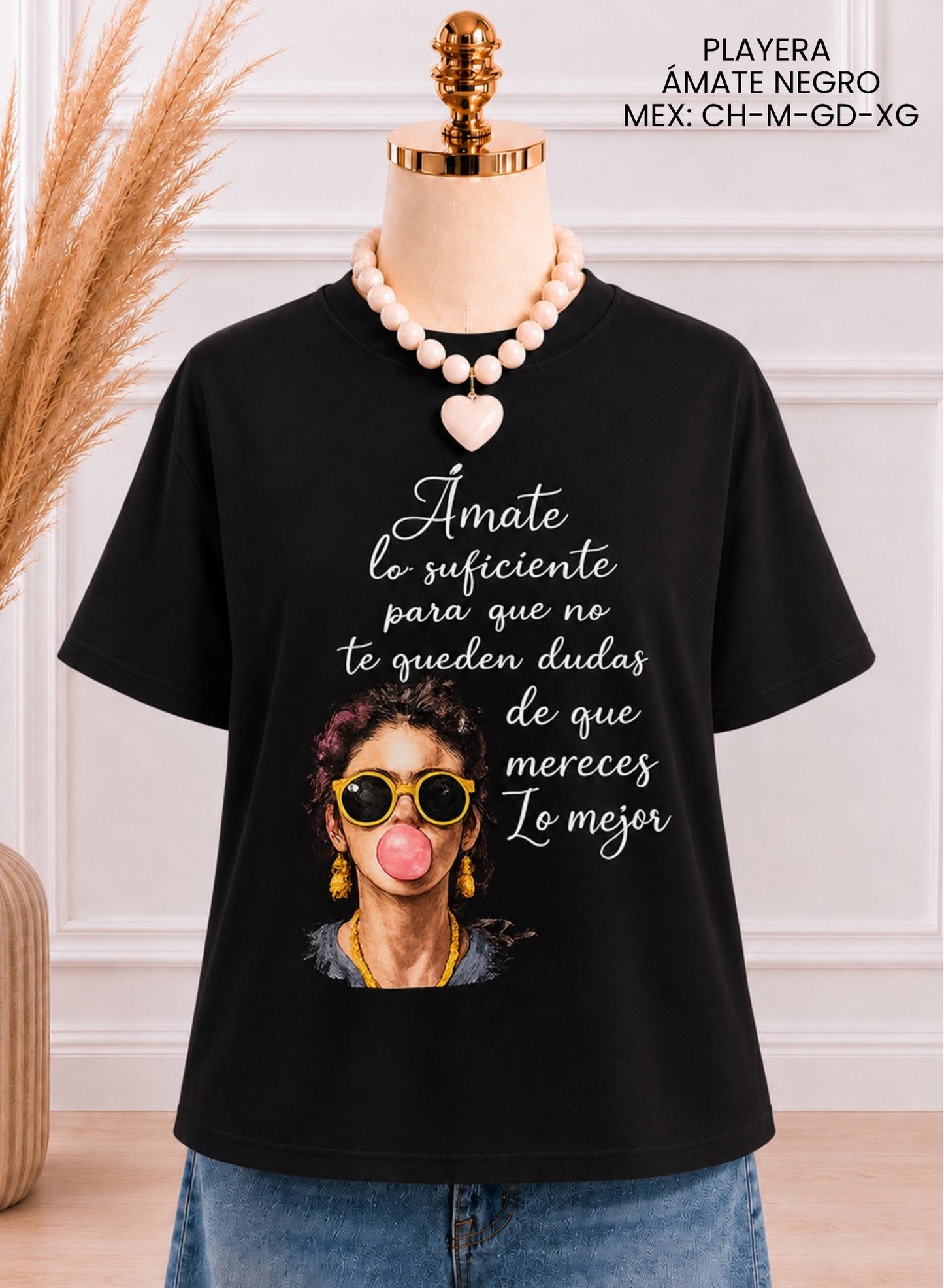 PLAYERA AMATE NEGRO