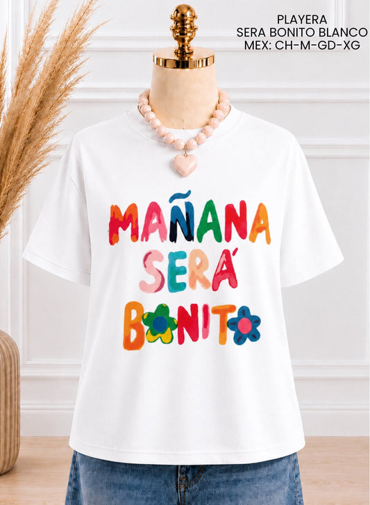 PLAYERA SERA BONITO BLANCO