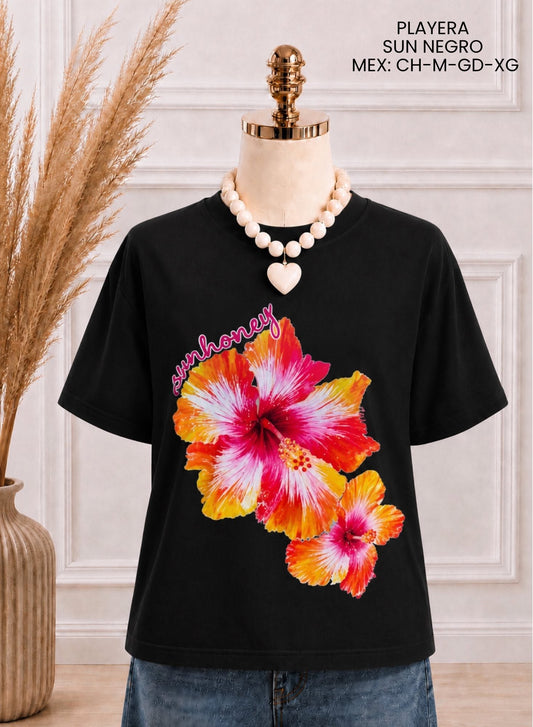 PLAYERA SUN NEGRO
