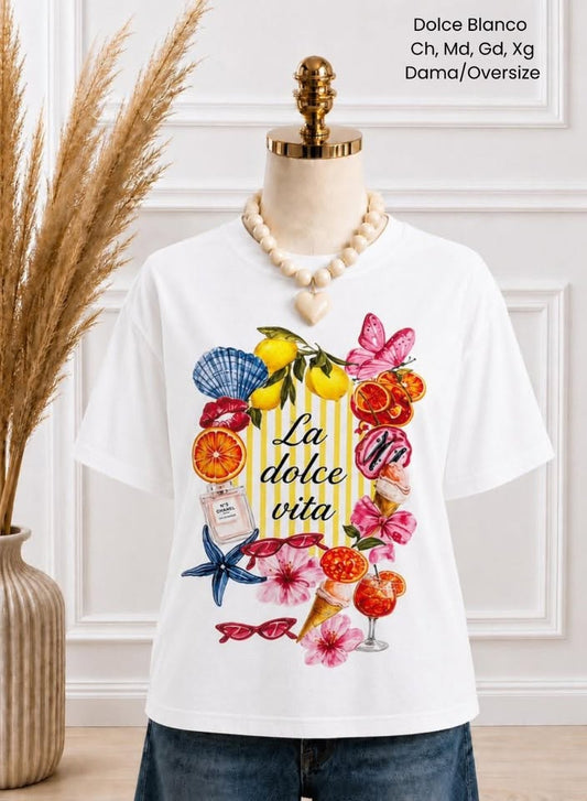 PLAYERA DOLCE BLANCO