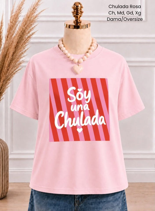 PLAYERA CHULADA ROSA
