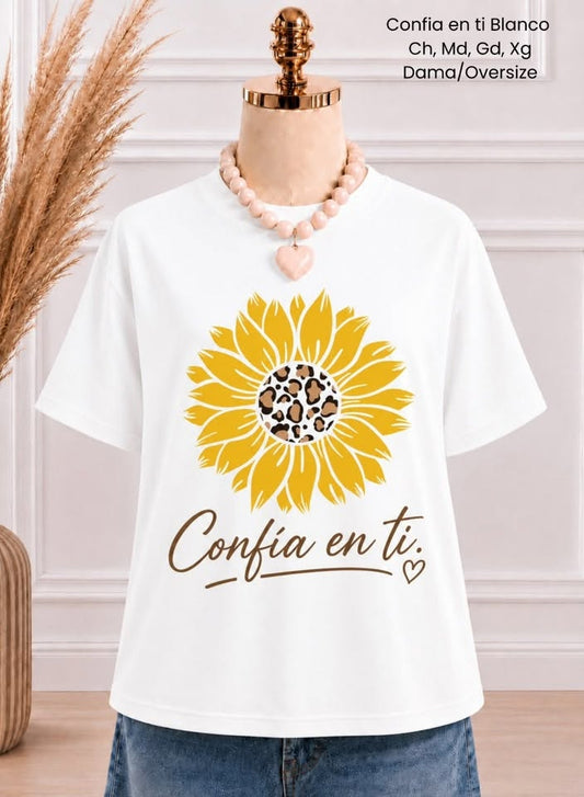 PLAYERA CONFIA EN TI BLANCO