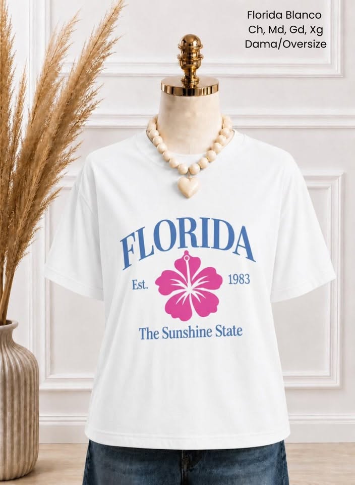 PLAYERA FLORIDA BLANCO