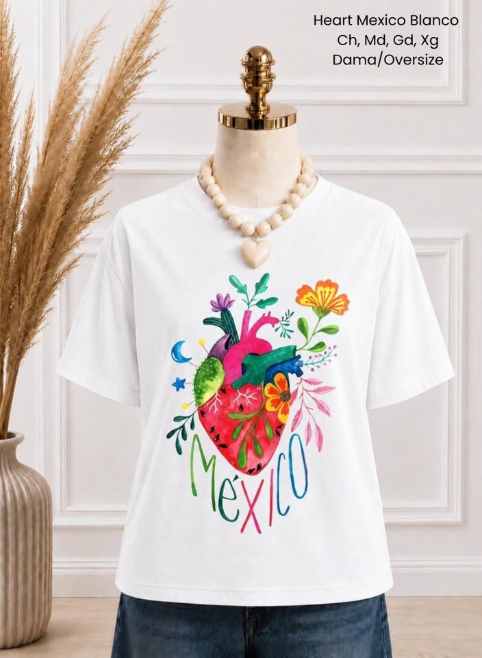 PLAYERA HEART MEXICO BLANCO
