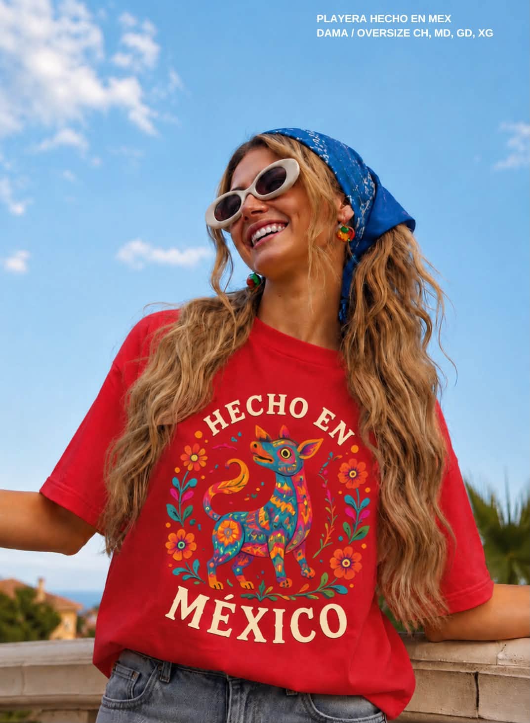 PLAYERA HECHO EN MEX ROJO