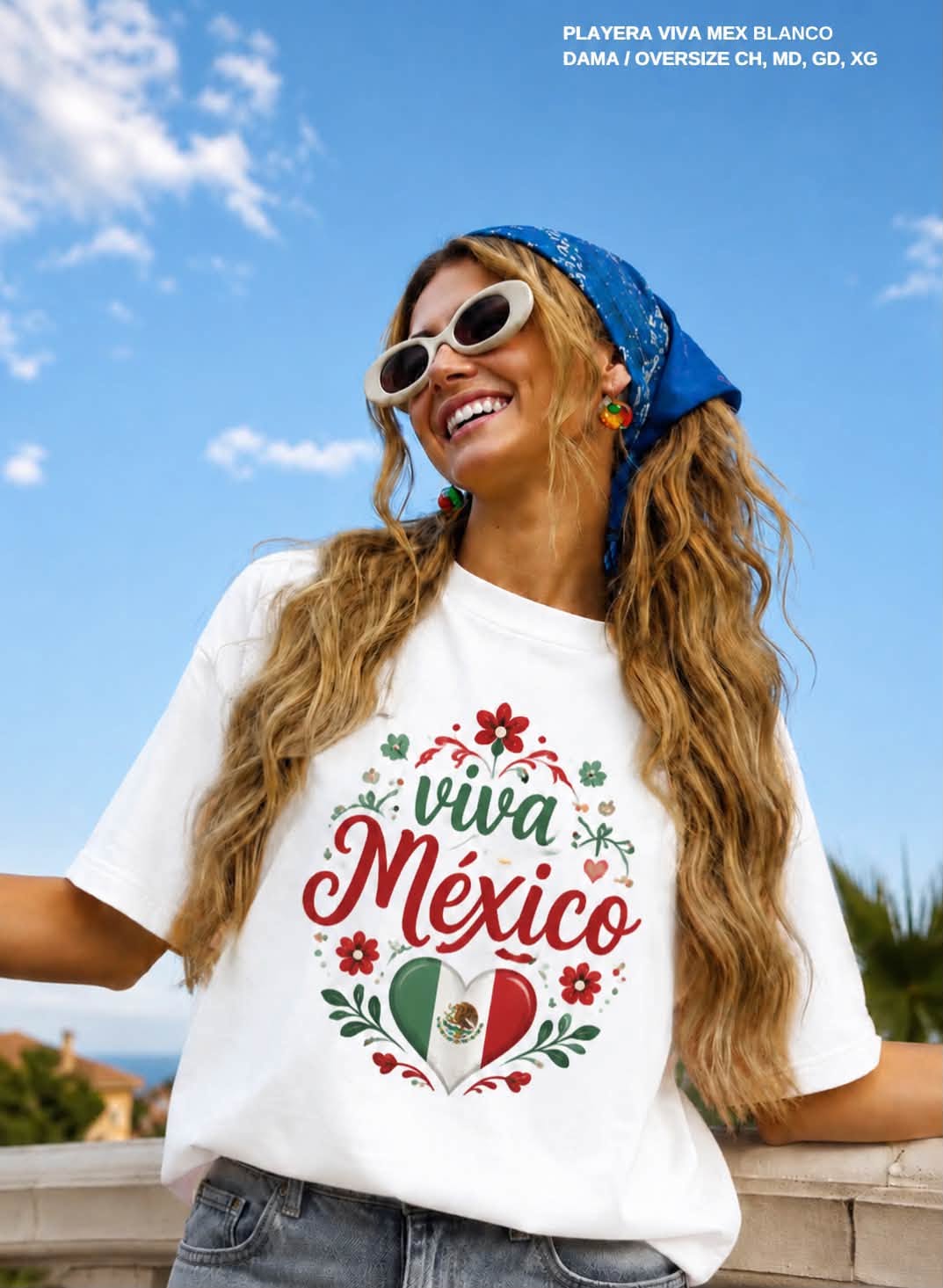 PLAYERA VIVA MEX BLANCO