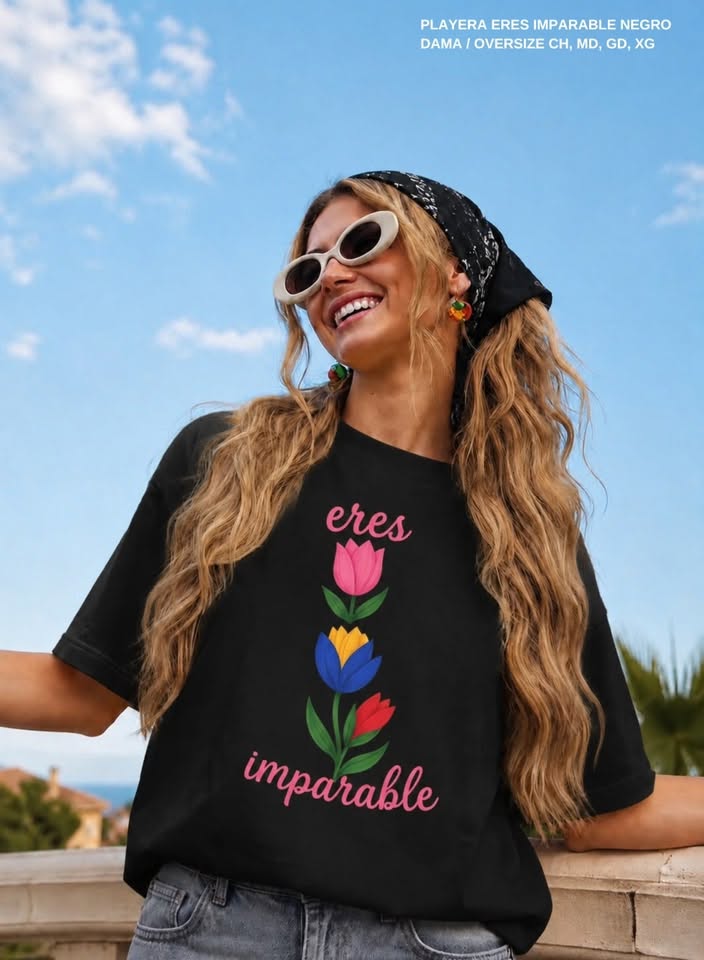 PLAYERA ERES IMPARABLE NEGRO
