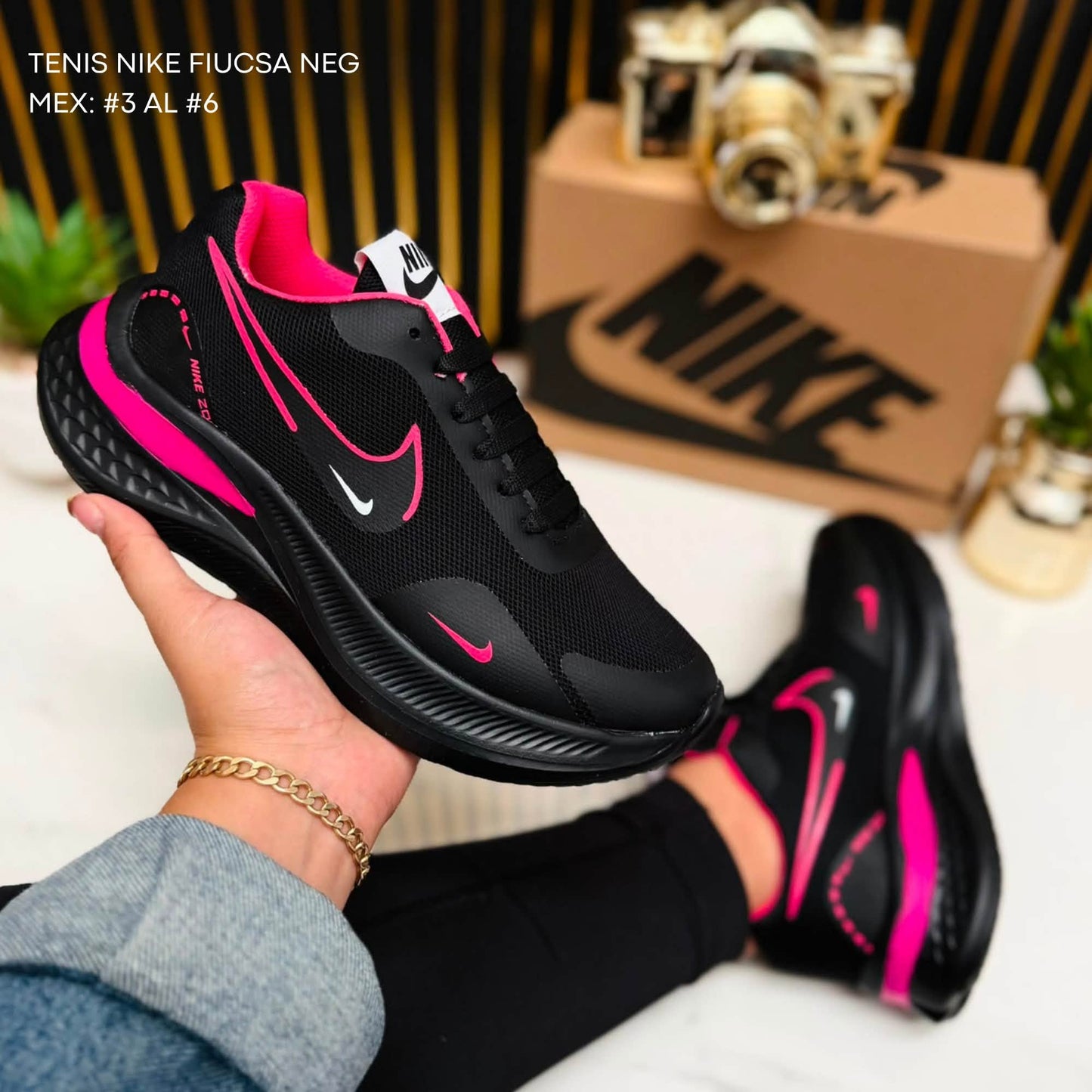 TENIS NIKE FIUCSA NEG