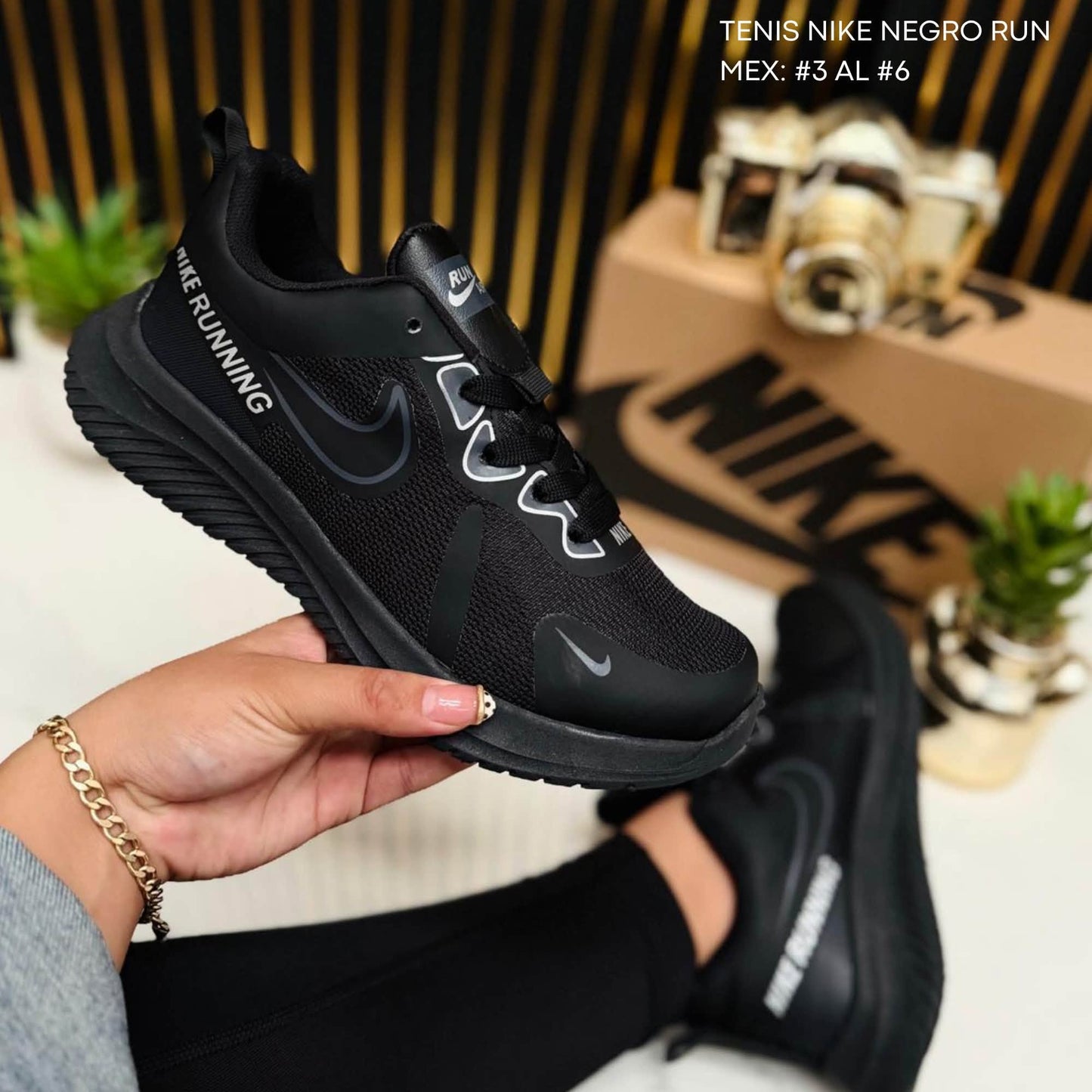 TENIS NIKE NEGRO RUN