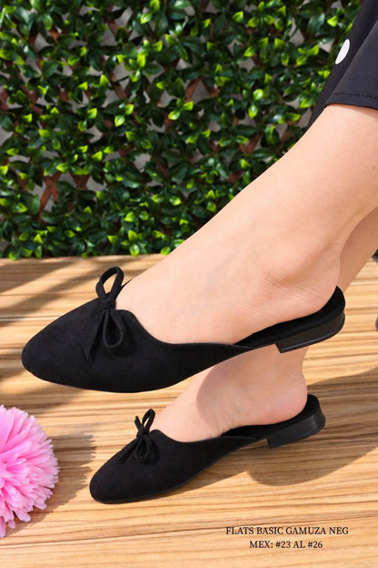 FLATS BASIC GAMUZA NEG