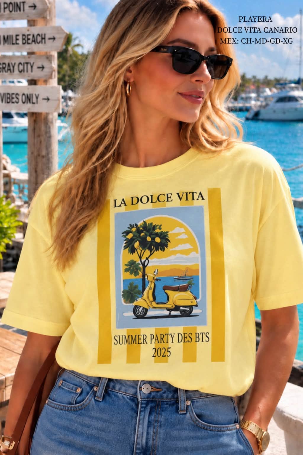 PLAYERA SUMMER PARTY CANARIO
