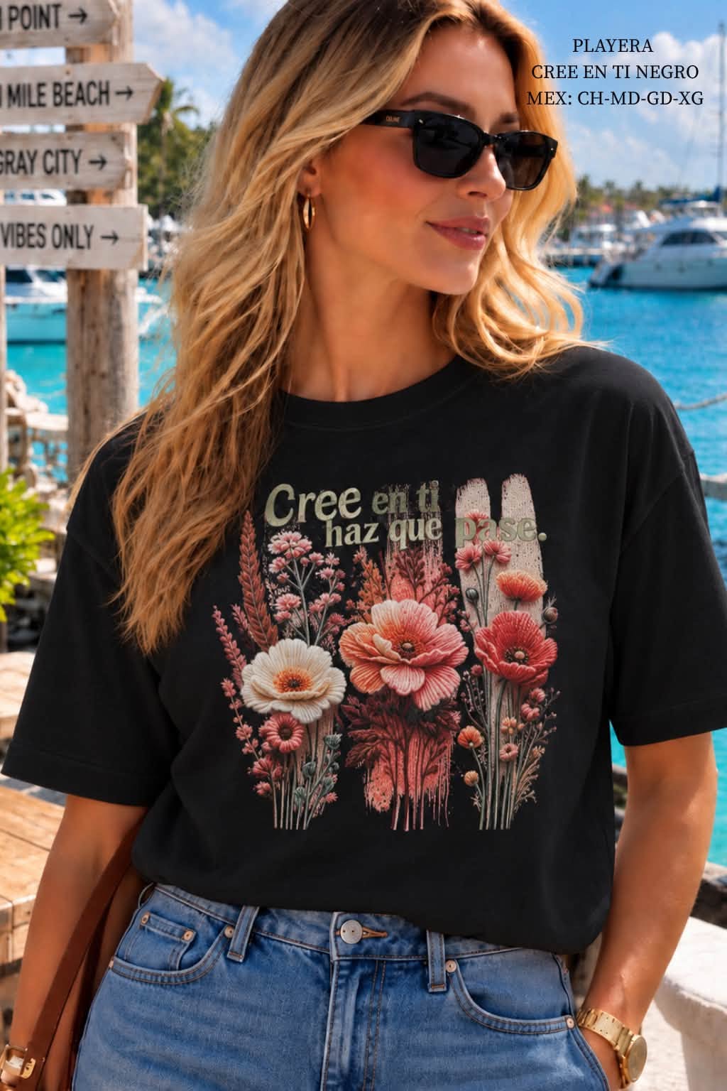 PLAYERA CREE EN TI NEGRO