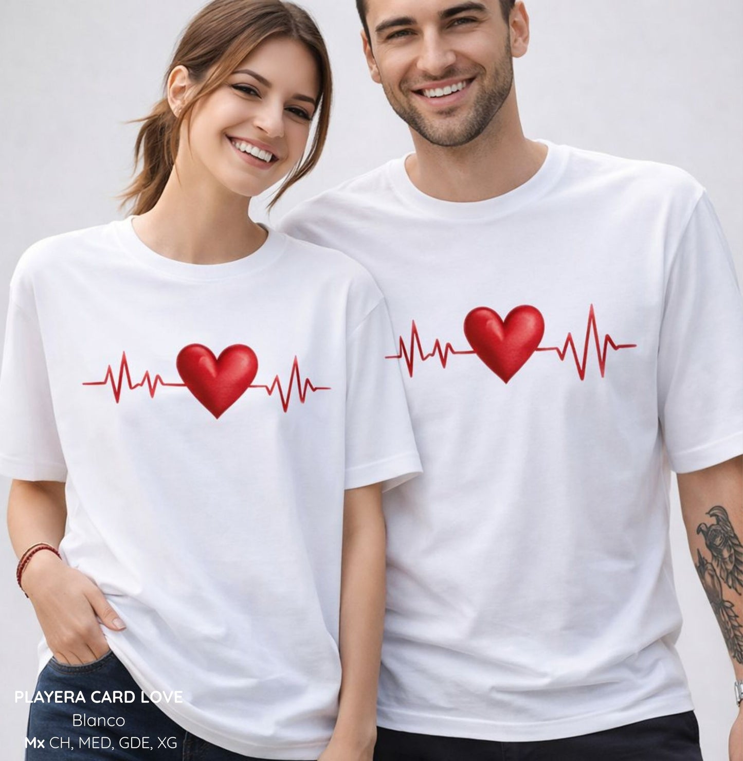 PLAYERA CARD LOVE DAMA