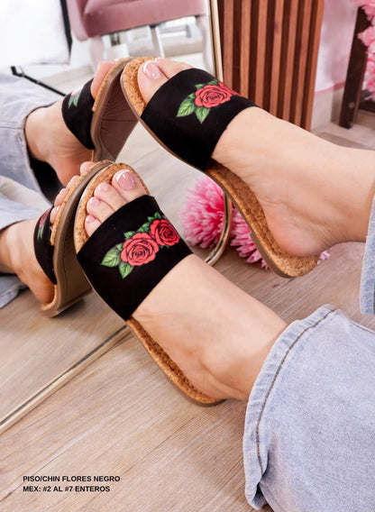 PISO CHIN NEGRO ROSAS