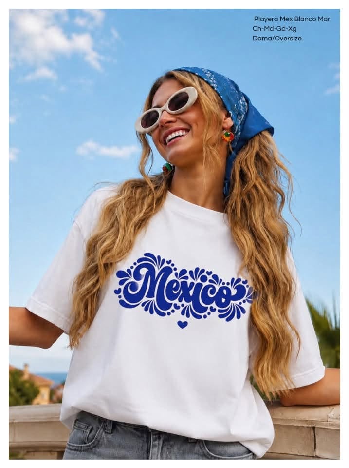 PLAYERA MEX BLANCO MAR