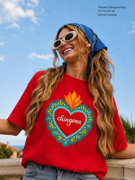 PLAYERA CHINGONA ROJO