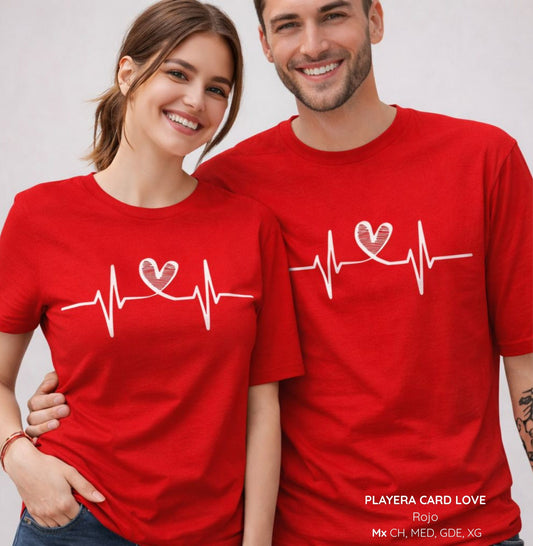 PLAYERA CARD LOVE DAMA