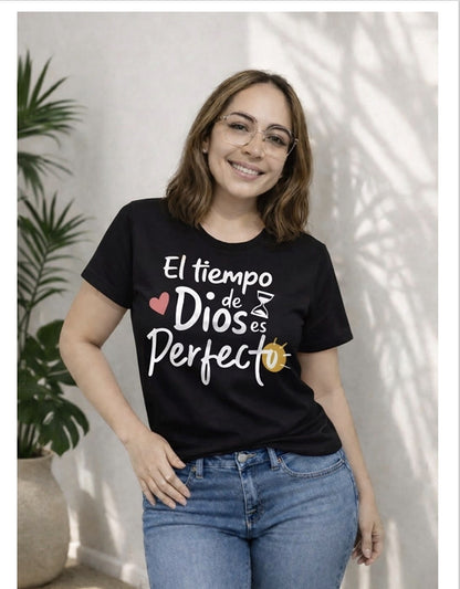 PLAYERA TIME PERFECT NEGRO