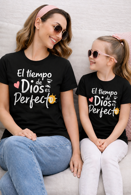 PLAYERA PERFECT TIME KIDS NEGRO