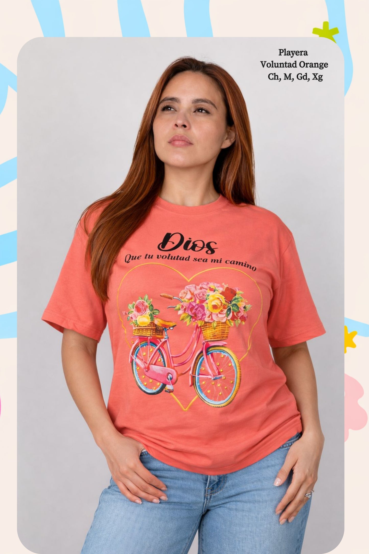 PLAYERA  OVERSIZE VOLUNTAD ORANGE