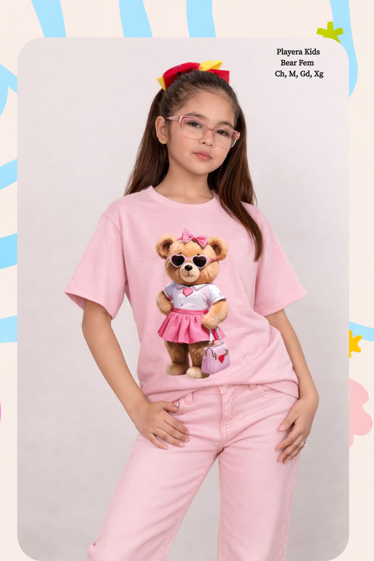 PLAYERA KIDS BEAR FEM