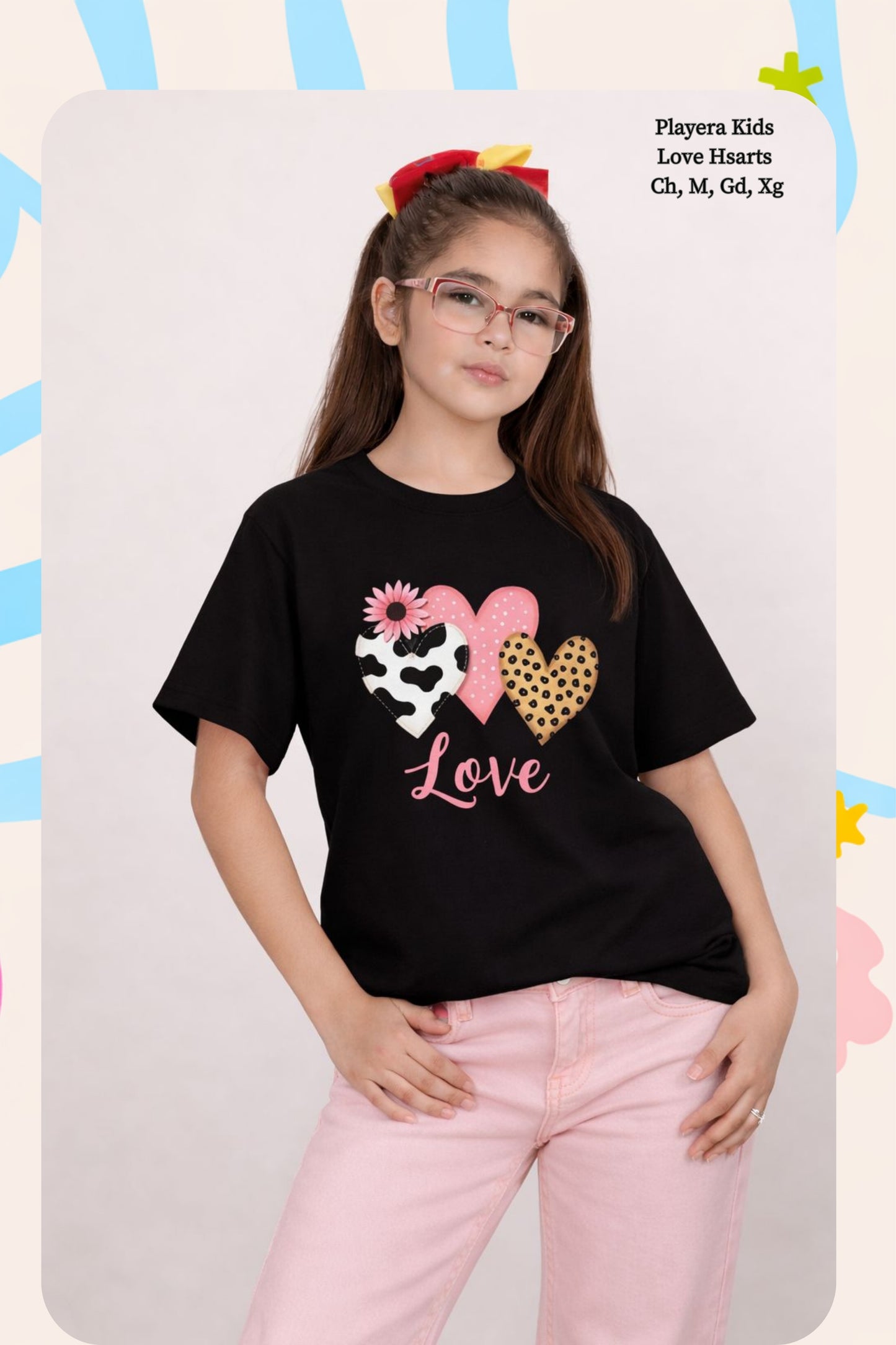 PLAYERA KIDS LOVE HSARTS