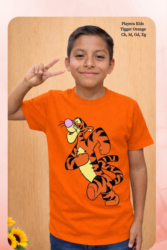 PLAYERA KIDS TIGGER ORANGE
