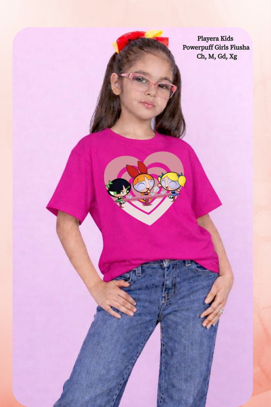 PLAYERA KIDS POWERPUFF GIRLS FIUSHA