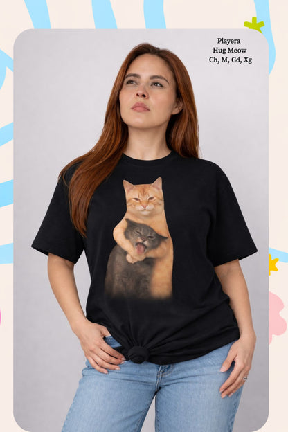 PLAYERA HUG MEOWT DAMA