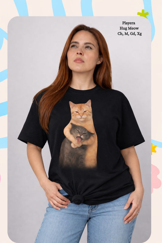 PLAYERA HUG MEOWT DAMA