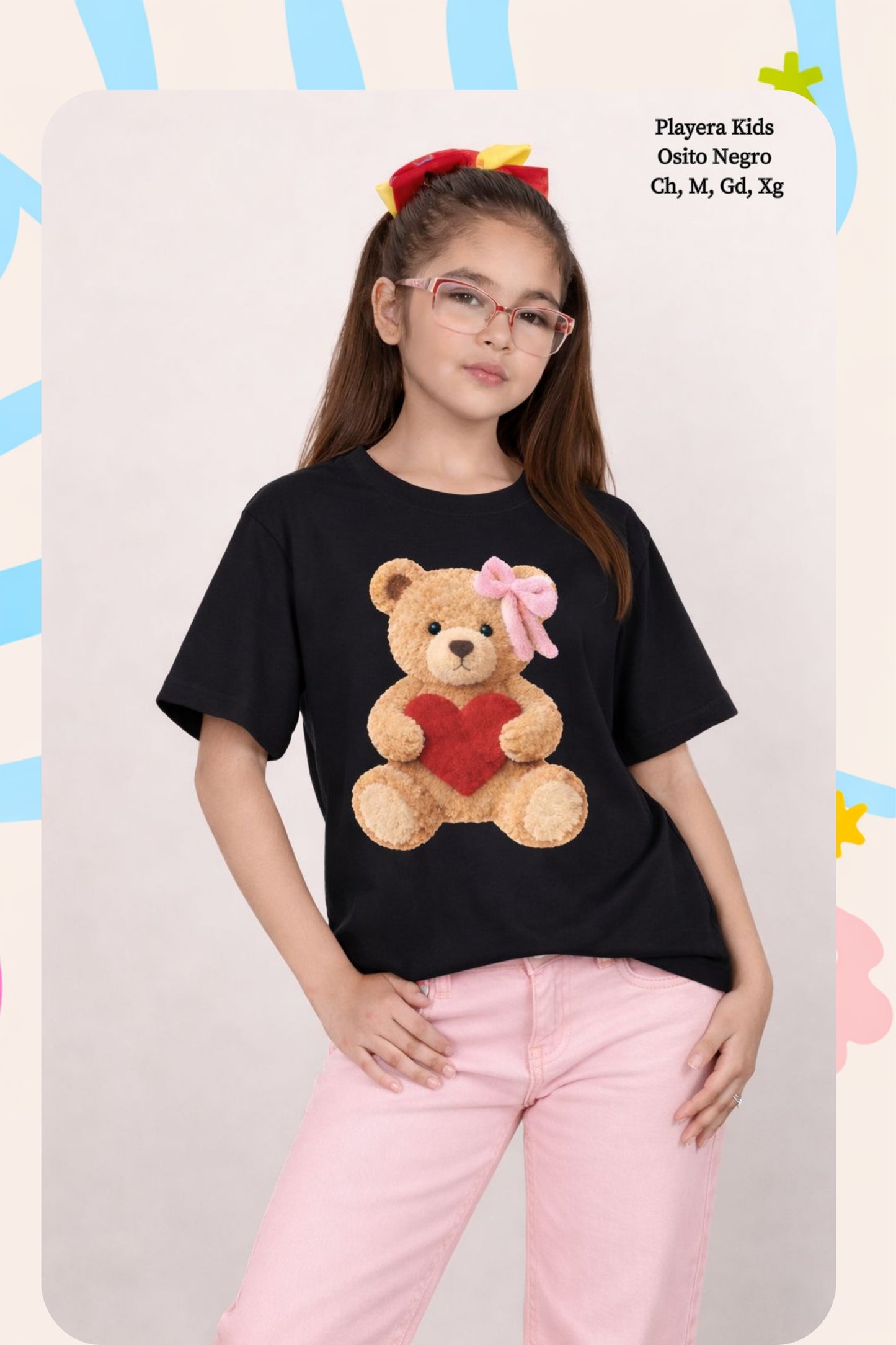PLAYERA KIDS OSITO NEGRO
