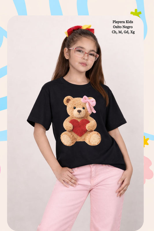 PLAYERA KIDS OSITO NEGRO