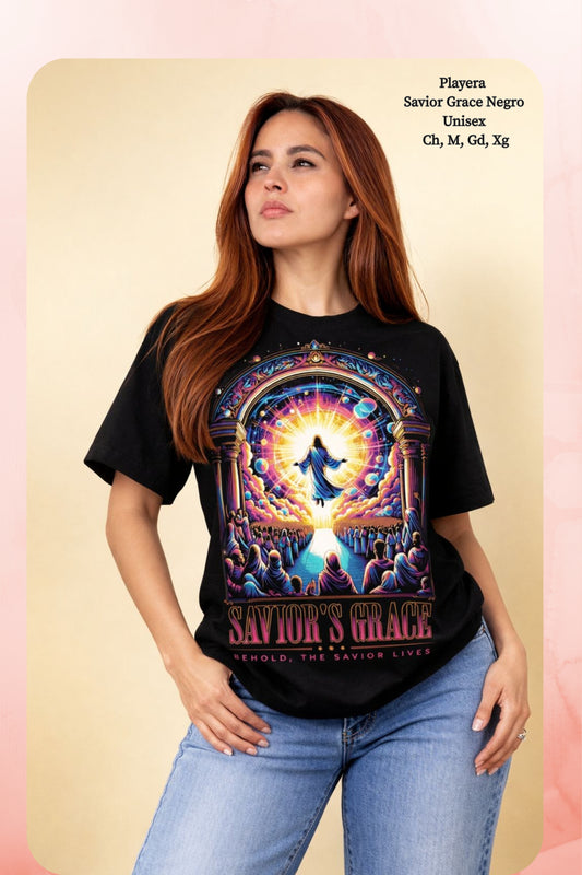 PLAYERA SAVIOR GRACE NEGRO DAMA