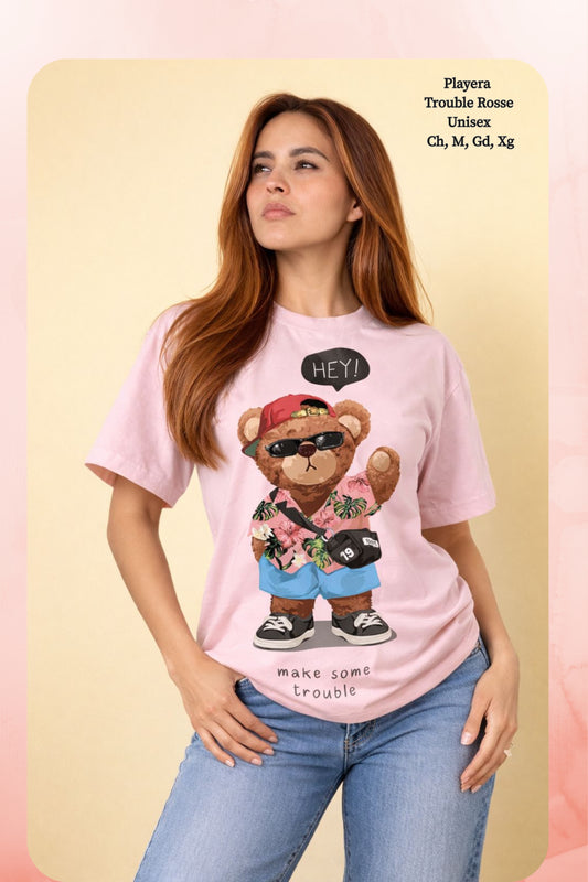 PLAYERA TROUBLE ROSSE DAMA
