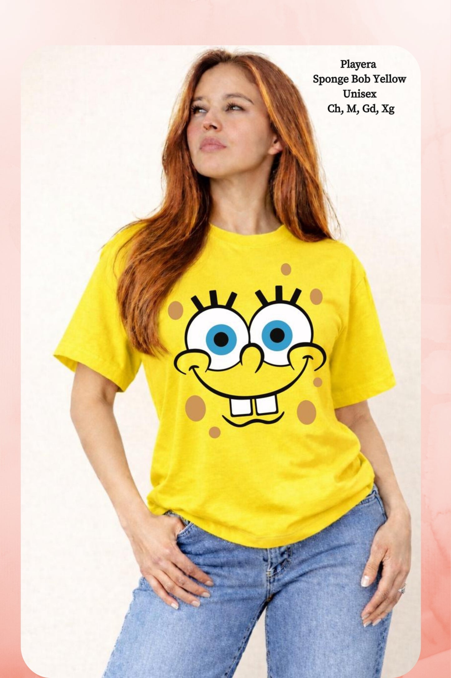 PLAYERA SPONGE BOB YELLOW DAMA