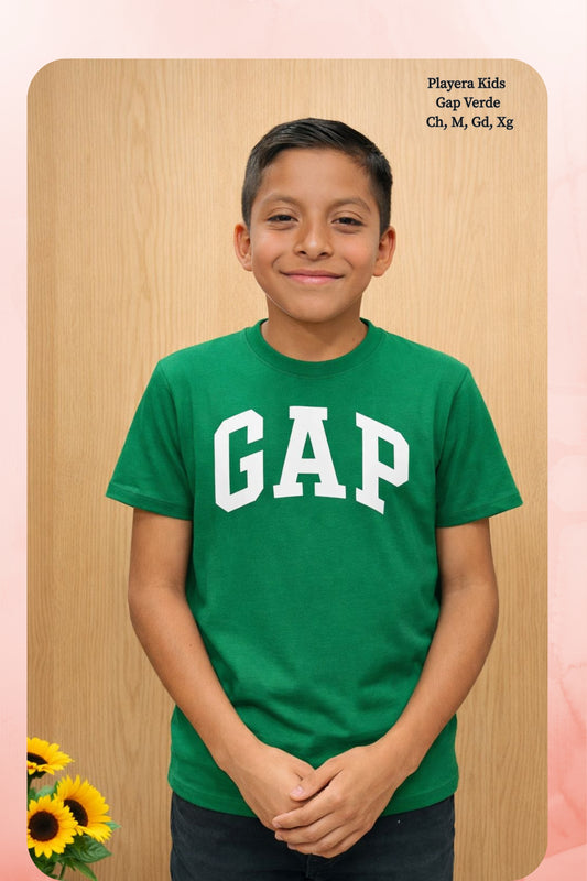 PLAYERA KIDS GAP VERDE