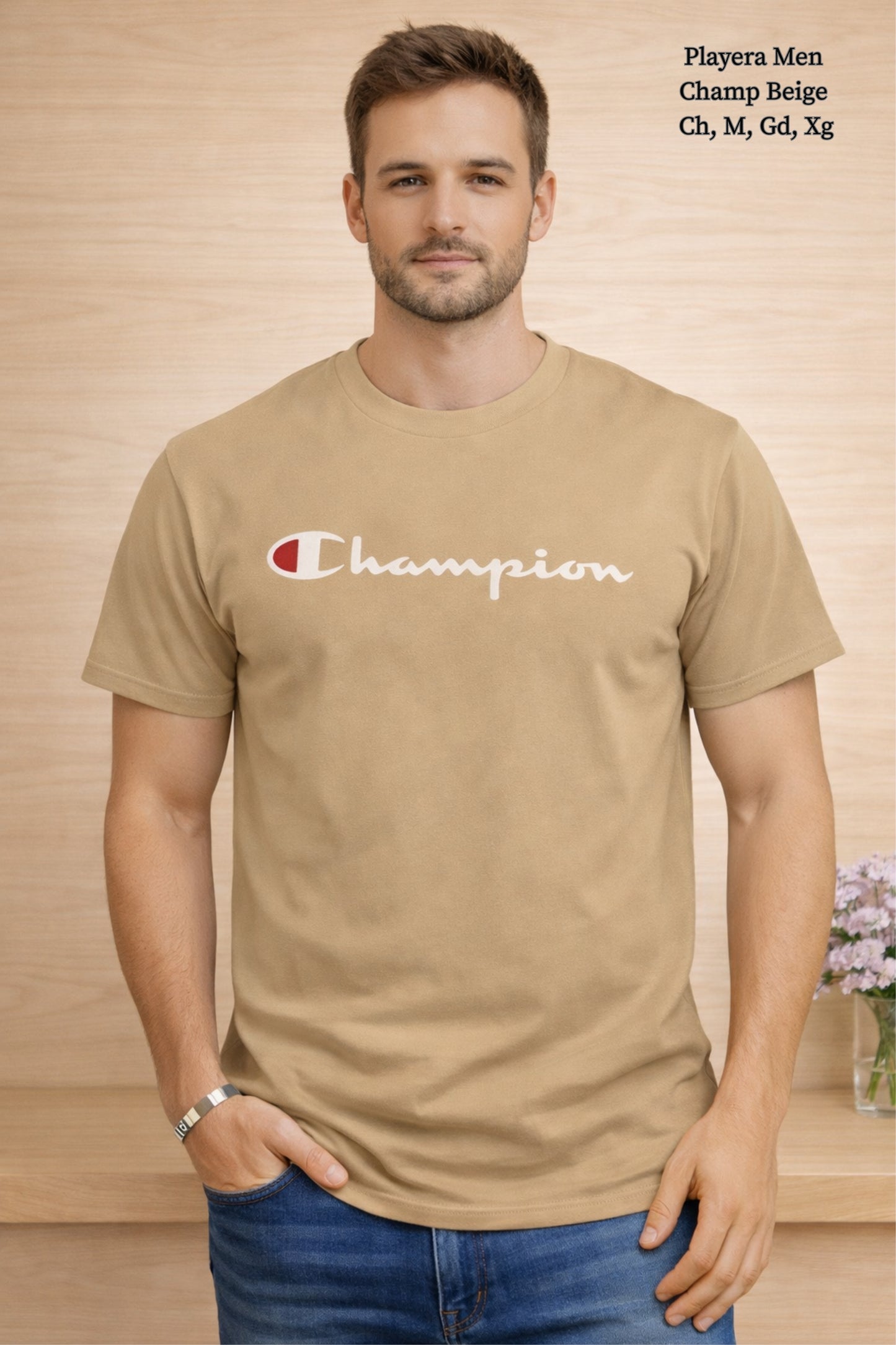 PLAYERA MEN CHAMP BEIGE