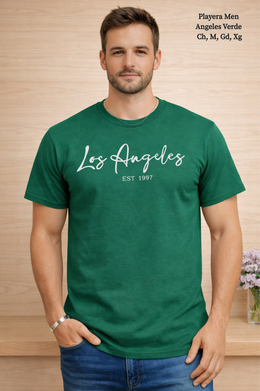 PLAYERA MEN ANGELES VERDE