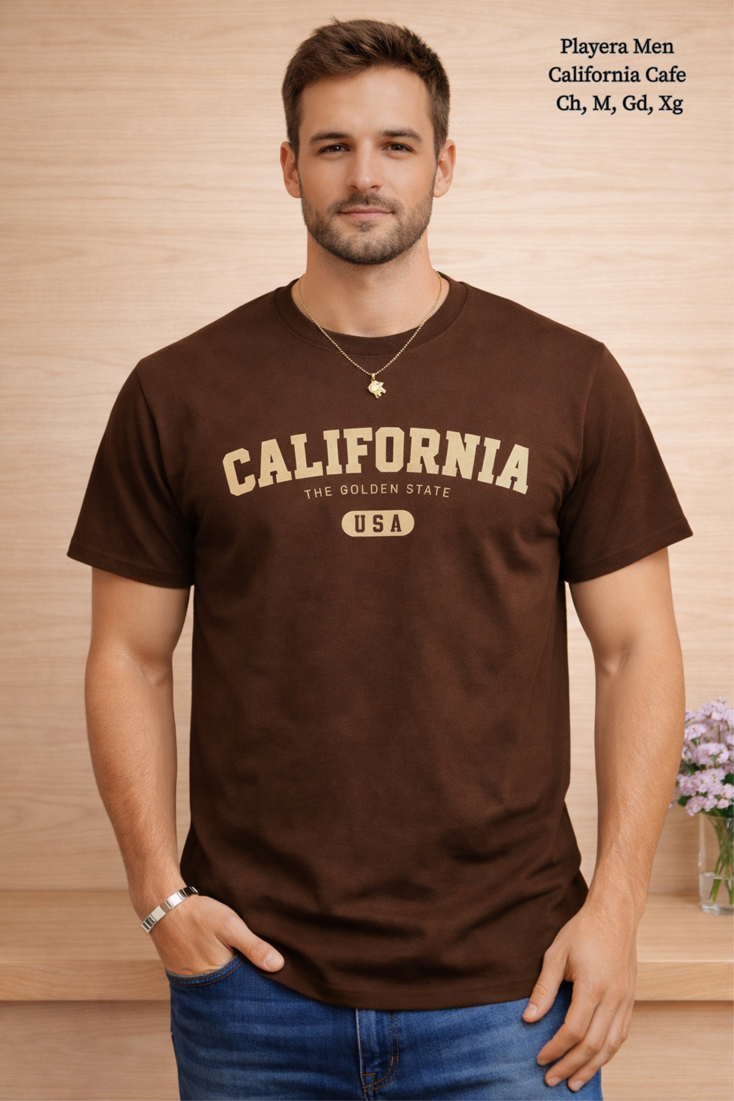 PLAYERA MEN CALIFORNIA CAFE