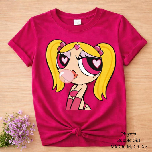 PLAYERA BUBBLE GIRL